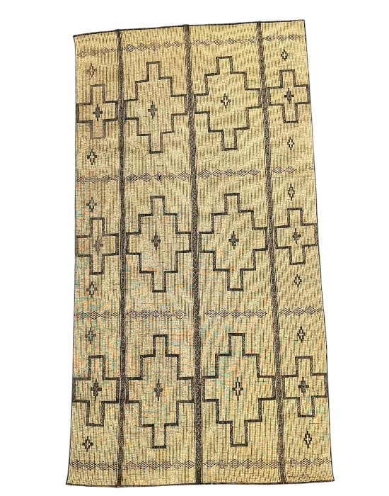 Pastel Grid Tuareg reed mat (Nt343) - Soufiane Zarib