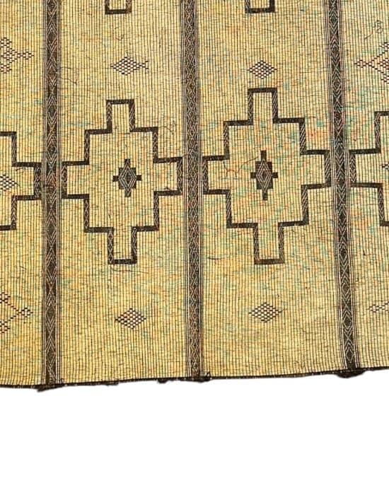 Close-up of Nt344 showing the hand-plaited reed weave