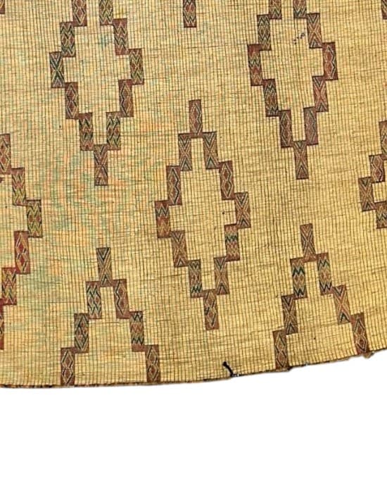 Close-up of Nt378 showing the hand-plaited reed weave