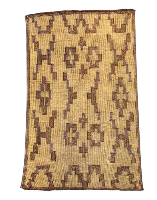 Interlocked Cross Tuareg reed mat (Nt382) - Soufiane Zarib
