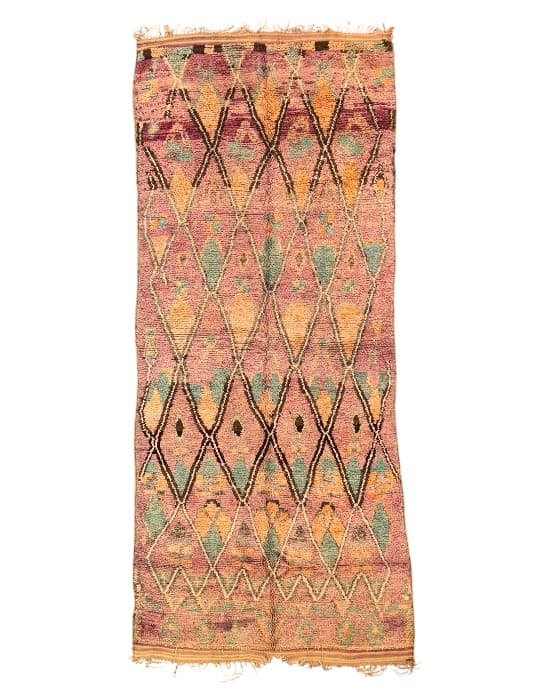 Faded Linen vintage Moroccan rug (HB3207) - Soufiane Zarib