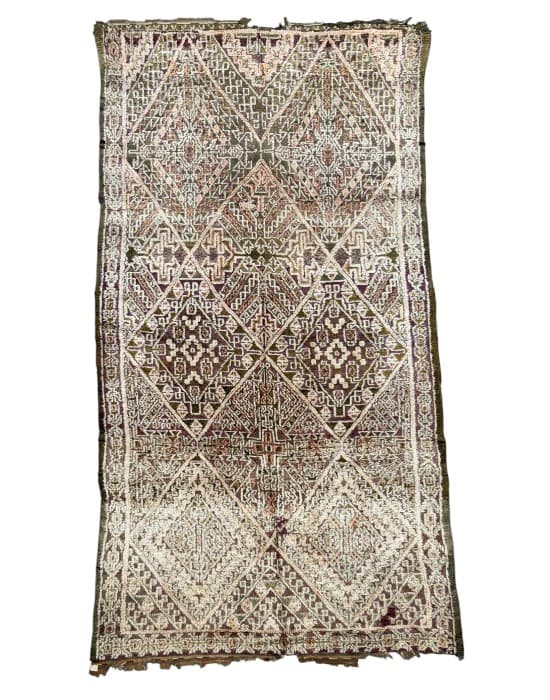Sage Lattice vintage Moroccan rug (Kil4867) - Soufiane Zarib
