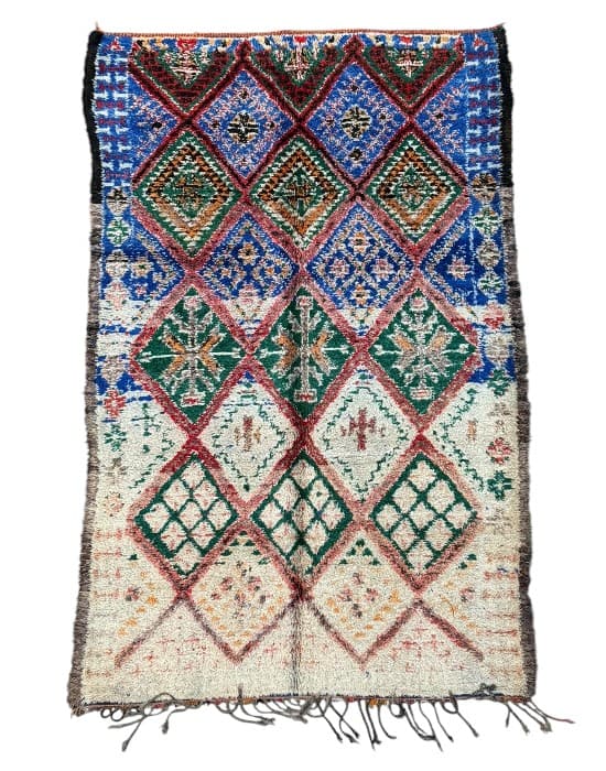 Vivid Bands vintage Moroccan rug (Kil4997) - Soufiane Zarib